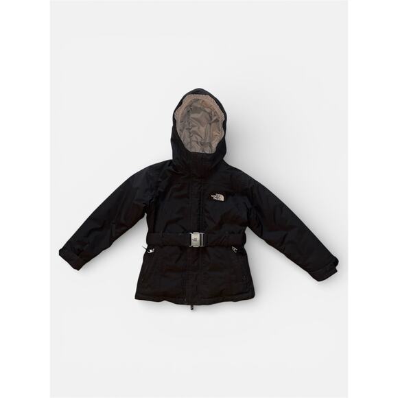 NORTHFACE Girls Parka Hyvent 550 Goose Down Black Sz 6 XS Insulated